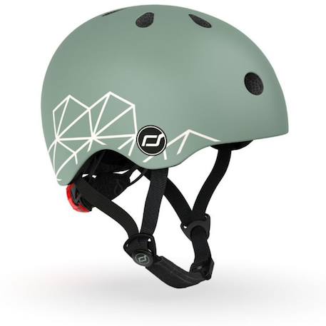 Scoot And Ride - Casque Vert, Noir, Blanc