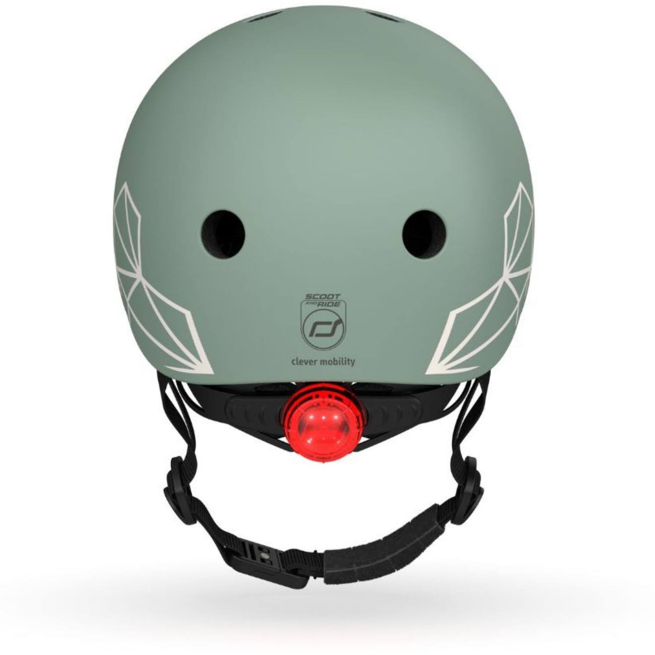 Casque Vert, Noir, Blanc (Scoot And Ride) - Image 1