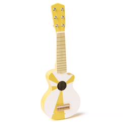 Jouet-Activités artistiques et musicales-Guitare jaune blanche