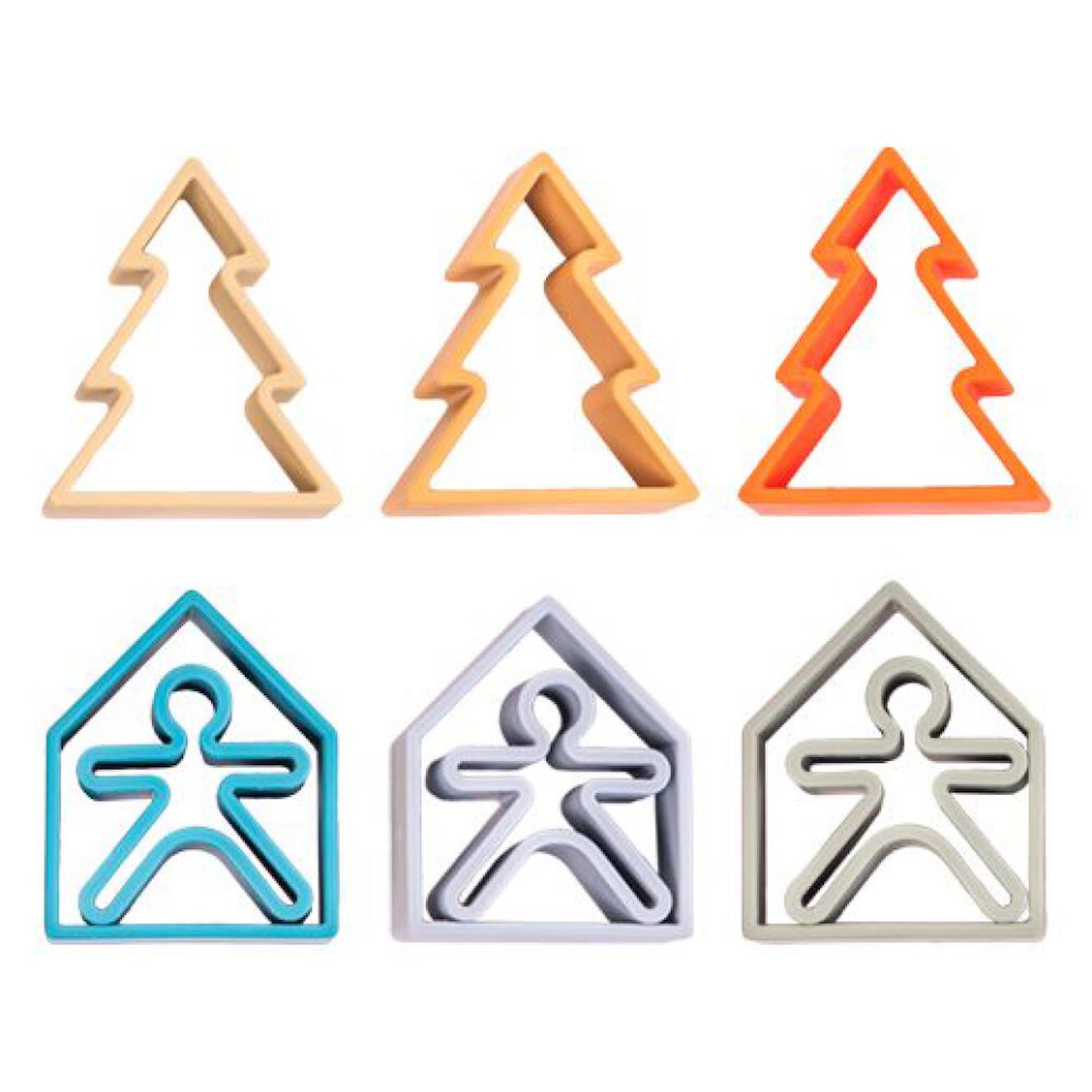 Jouet D'éveil En Silicone - Set Maison Et Arbre Multicolor