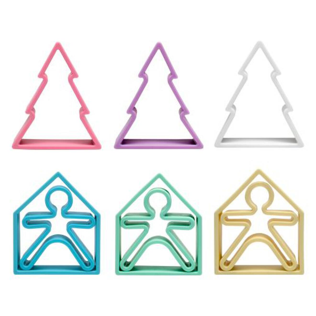 Coffret De Jeu Libre 9 Pièces – Enfants, Maisons Et Arbres Pastel Multicolore