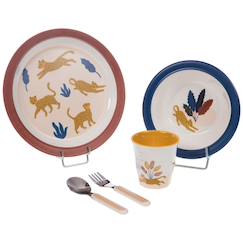 Puériculture-Repas-Coffret repas liam dans la savane (5 pièces)