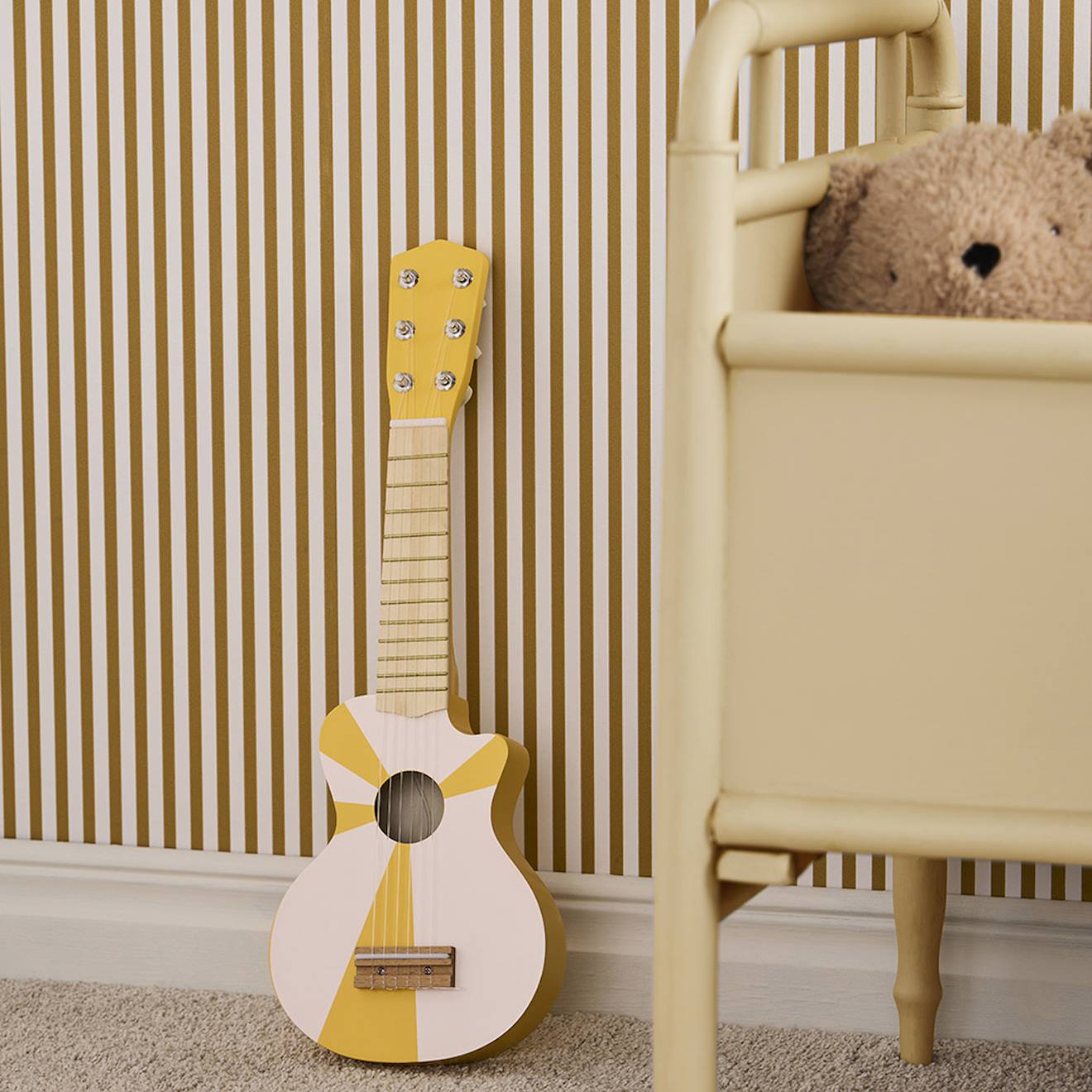 Guitare Jaune Blanche Jaune (Kids Concept) - Image 1