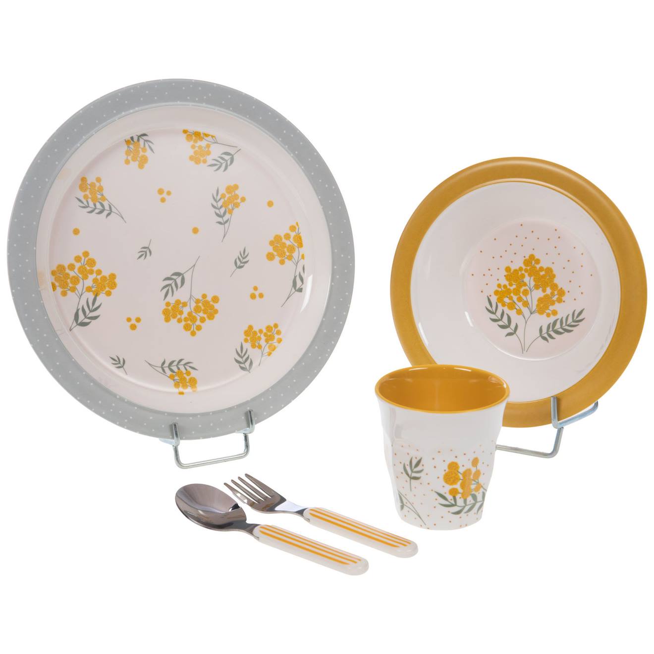 Coffret Repas Mimosa (5 Pièces) Jaune, Vert