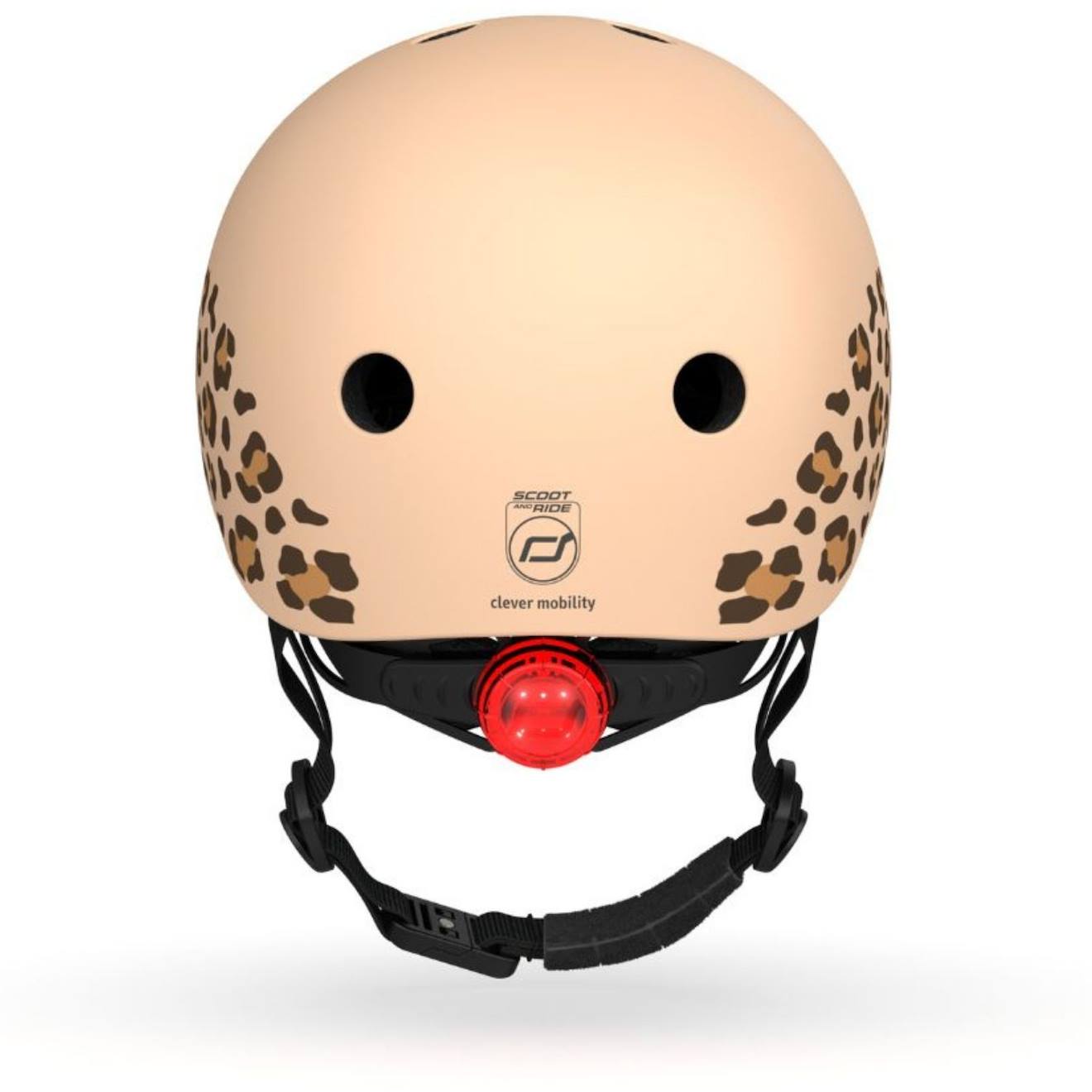 Casque Leopard Xxs (45-51 Cm) Beige, Noir (Scoot And Ride) - Image 1