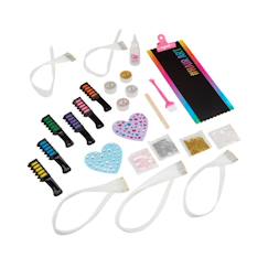 Jouet-Activités artistiques et musicales-Studio d’extensions de cheveux colorées - édition deluxe