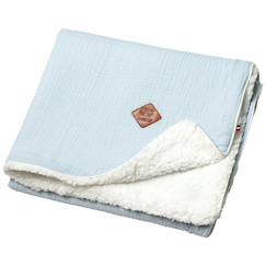 Puériculture-Chancelières, plaid-Couverture en gaze de coton et sherpa jeanne