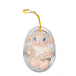 Jouet-Premier âge-Peluche - oeuf p'tit poulailler agneau en peluche - 12 cm