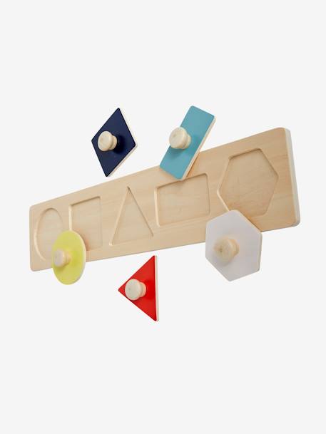 Mon 1er puzzle des formes en bois FSC® multicolore 2 - vertbaudet enfant 