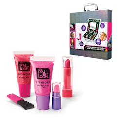 Jouet-Activités artistiques et musicales-Mallette de maquillage pailleté, kit de beauté