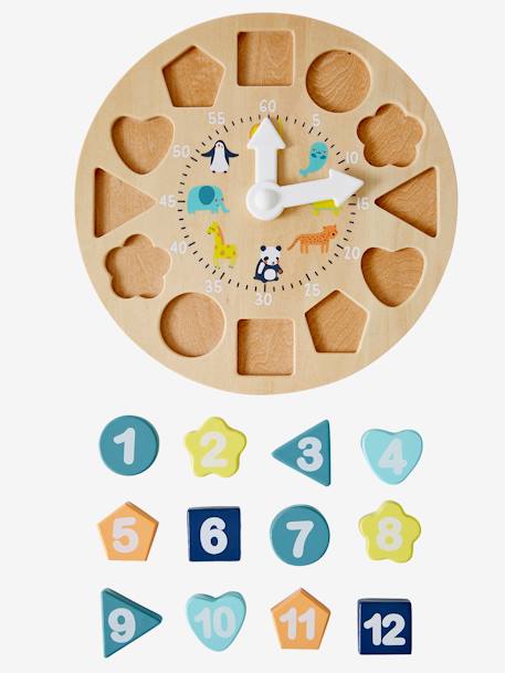 Horloge d'apprentissage en bois FSC® multicolore 2 - vertbaudet enfant 