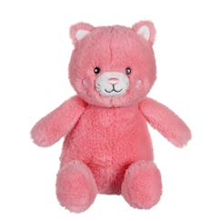 Jouet-Premier âge-Peluche - chat rose econimals en peluche éco-conçue - 24 cm
