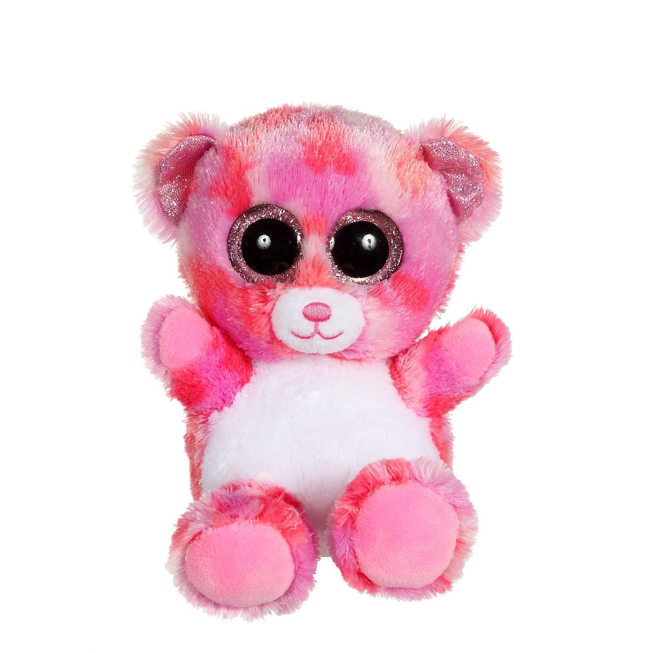 Peluche - Hoopy - Brilloo Friends Ours Rose 13 Cm Rose