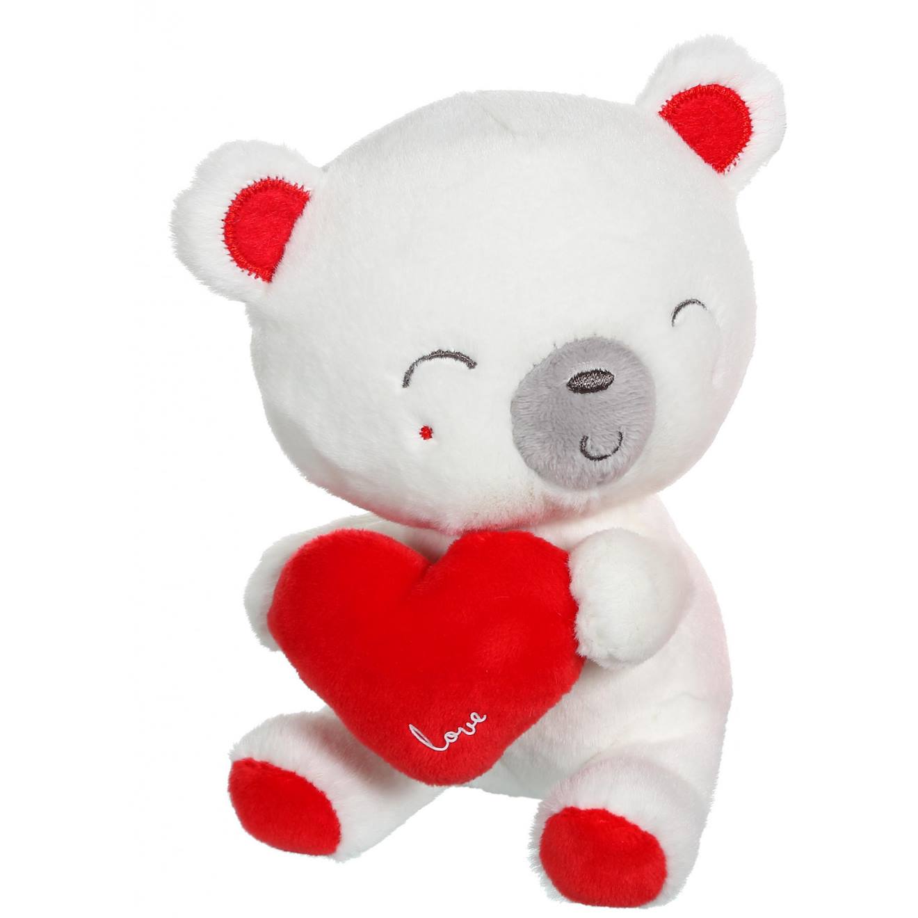 Peluche - Cuty Love 14 Cm - Ours Rouge