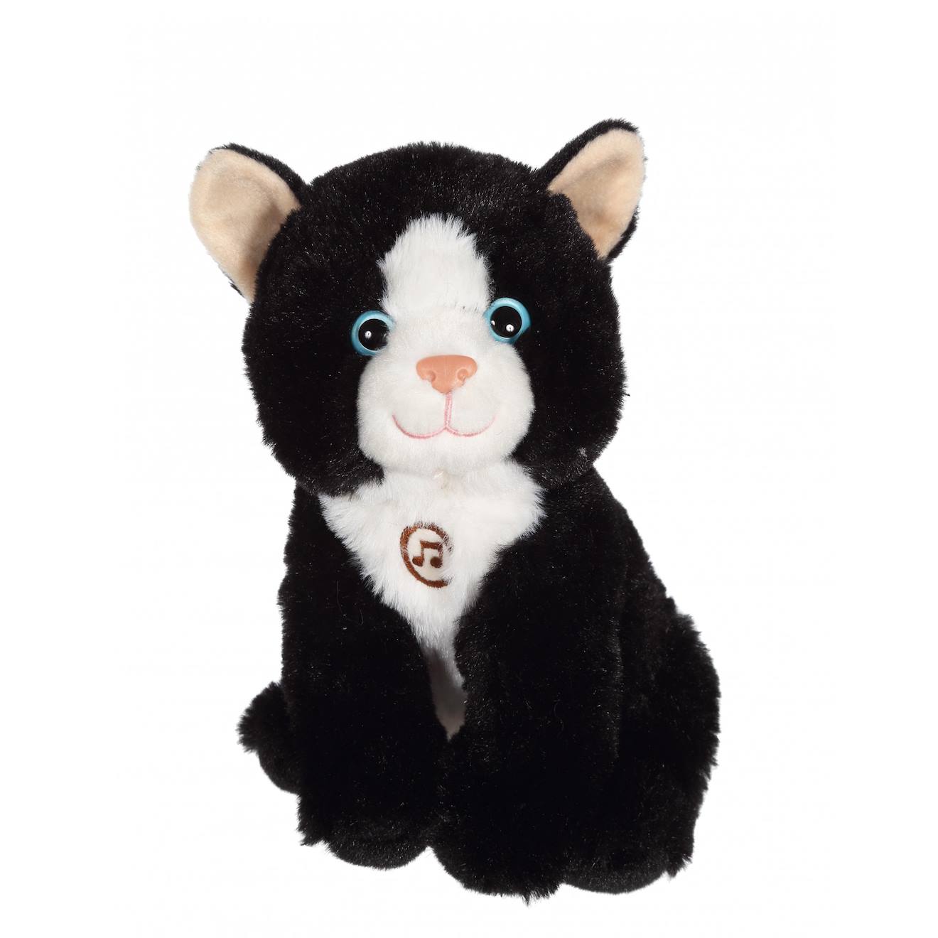 Peluche - Chat Mimi Cats Sonore Noir - 18 Cm Noir