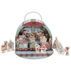Linge de maison et décoration-Calendrier de l'avent train de Noël