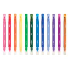 Jouet-Activités artistiques et musicales-12 marqueurs à couleurs changeantes double pointe