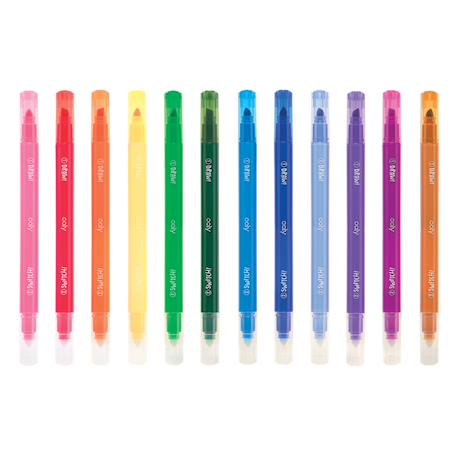 12 marqueurs à couleurs changeantes double pointe  - vertbaudet enfant