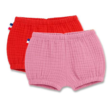 Bébé-Short-Bloomers en coton bio honey et vert