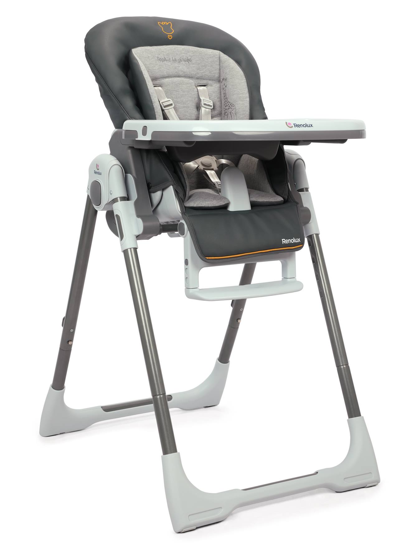 Chaise haute avec réducteur bébé bébévision sophie la girafe sunrise