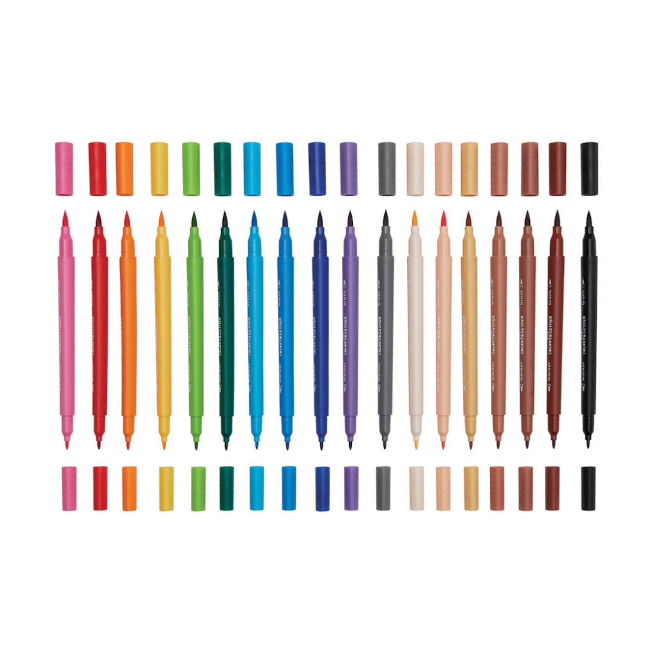 Set de 18 marqueurs double pointe Color Together 12 couleurs multicolor
