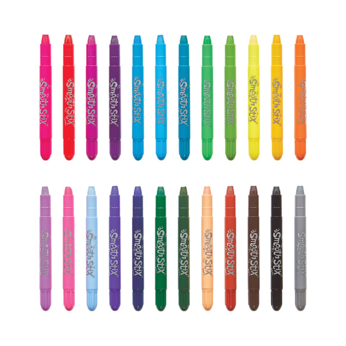 Crayons De Couleur En Gel – 24 Couleurs Aquarellables Avec Pinceau Multicolor