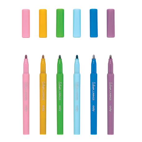 Marqueurs Effet argenté à contour coloré  - vertbaudet enfant