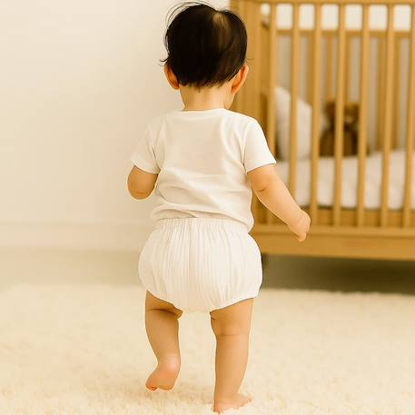 Bloomers en coton bio honey et vert Blanc et vichy+Rose et fraise+Vert et honey 6 - vertbaudet enfant 