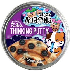Jouet-Activités artistiques et musicales-Loisirs créatifs-Thinking Putty Brown Sugar Boba – Pâte à modeler nacrée avec perles de bubble tea