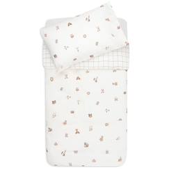 Housse de couette + taie d'oreiller animal friends (100 x 140 cm)  - vertbaudet enfant