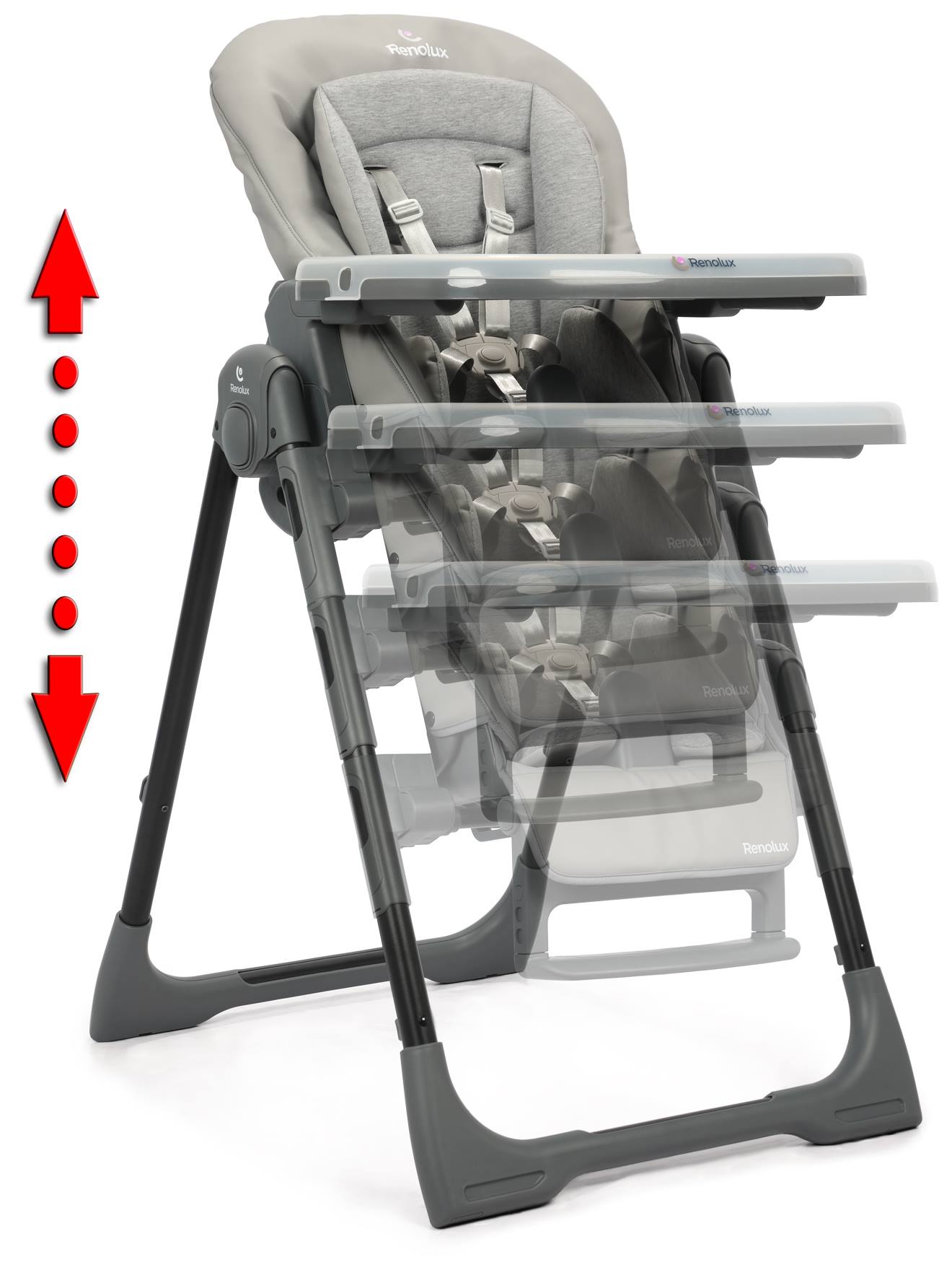 Chaise Haute Avec Réducteur Bébé Bébévision Paloma (Renolux) - Image 1