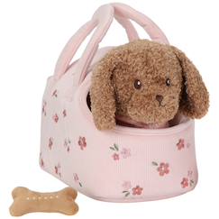 -Peluche chiot avec sac fleuri