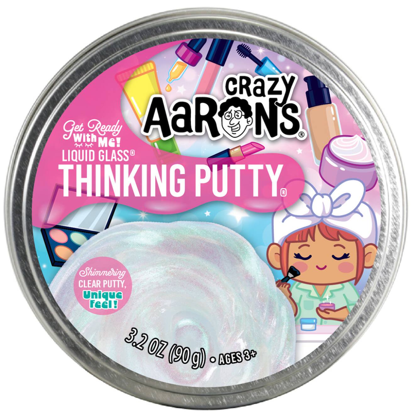 Thinking Putty Get Ready With Me – Pâte À Modeler Scintillante À Reflets Changeants Multicolor