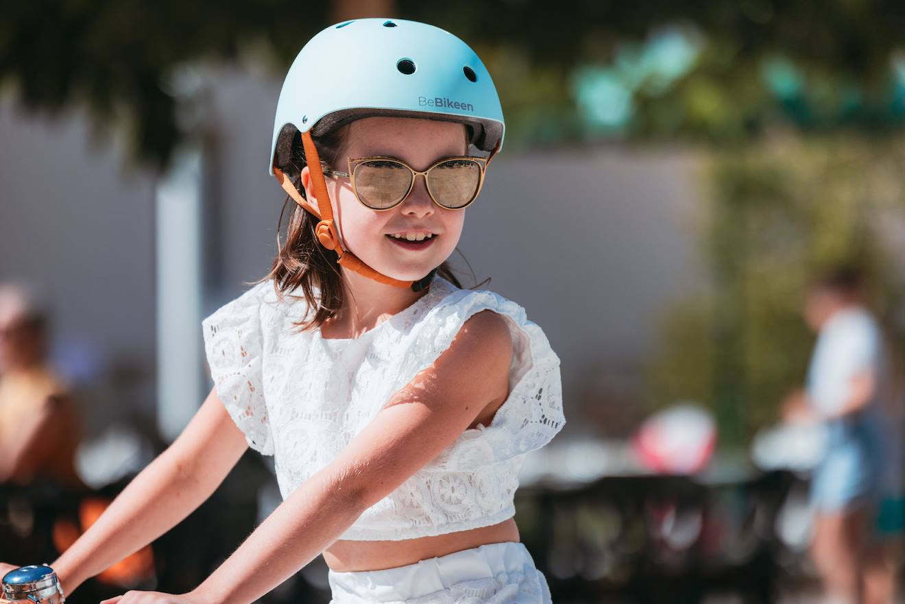 Casque Vélo Enfant Xs Bleu Turquoise (Bebikeen) - Image 1
