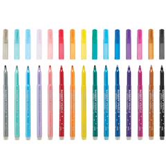 Jouet-Activités artistiques et musicales-Set de 15 marqueurs à paillettes Rainbow Sparkle – Couleurs classiques et pastels scintillants