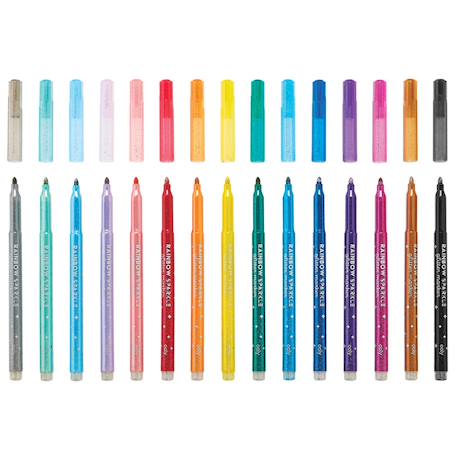 Set de 15 marqueurs à paillettes Rainbow Sparkle – Couleurs classiques et pastels scintillants  - vertbaudet enfant