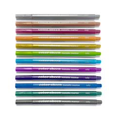 Jouet-Activités artistiques et musicales-Set de 12 marqueurs effaçables double face