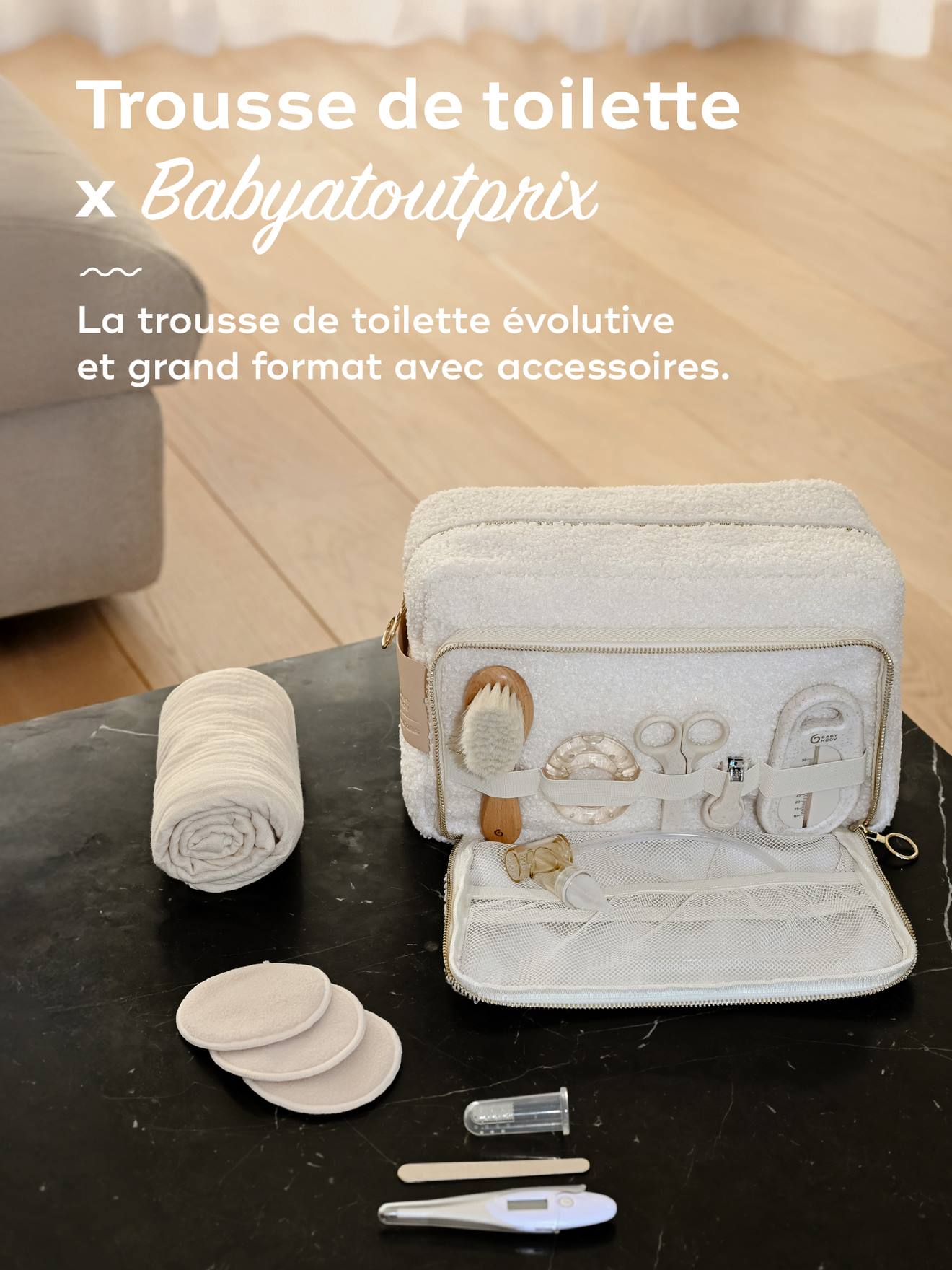 Trousse de toilette Bébé Curl blanc (Babymoov) - Image 1