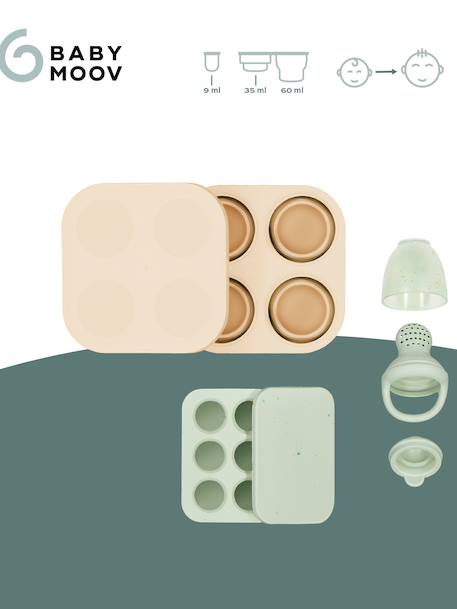 Set contenant silicone et grignoteuse vert 2 - vertbaudet enfant 