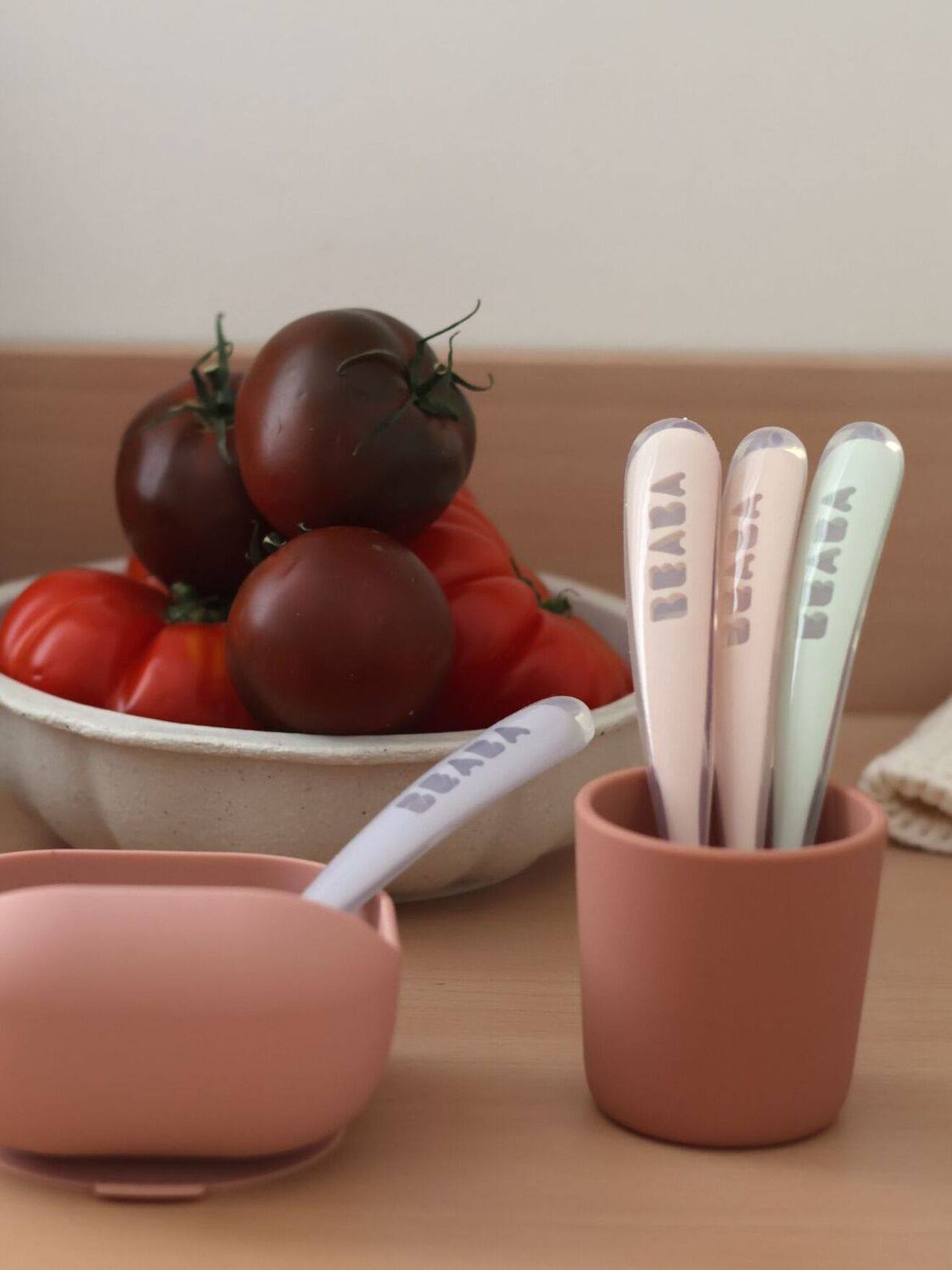 Paire De Cuillères Bébé En Silicone Souple Sauge - Ezpz EUSSS001 Dès 4 Mois