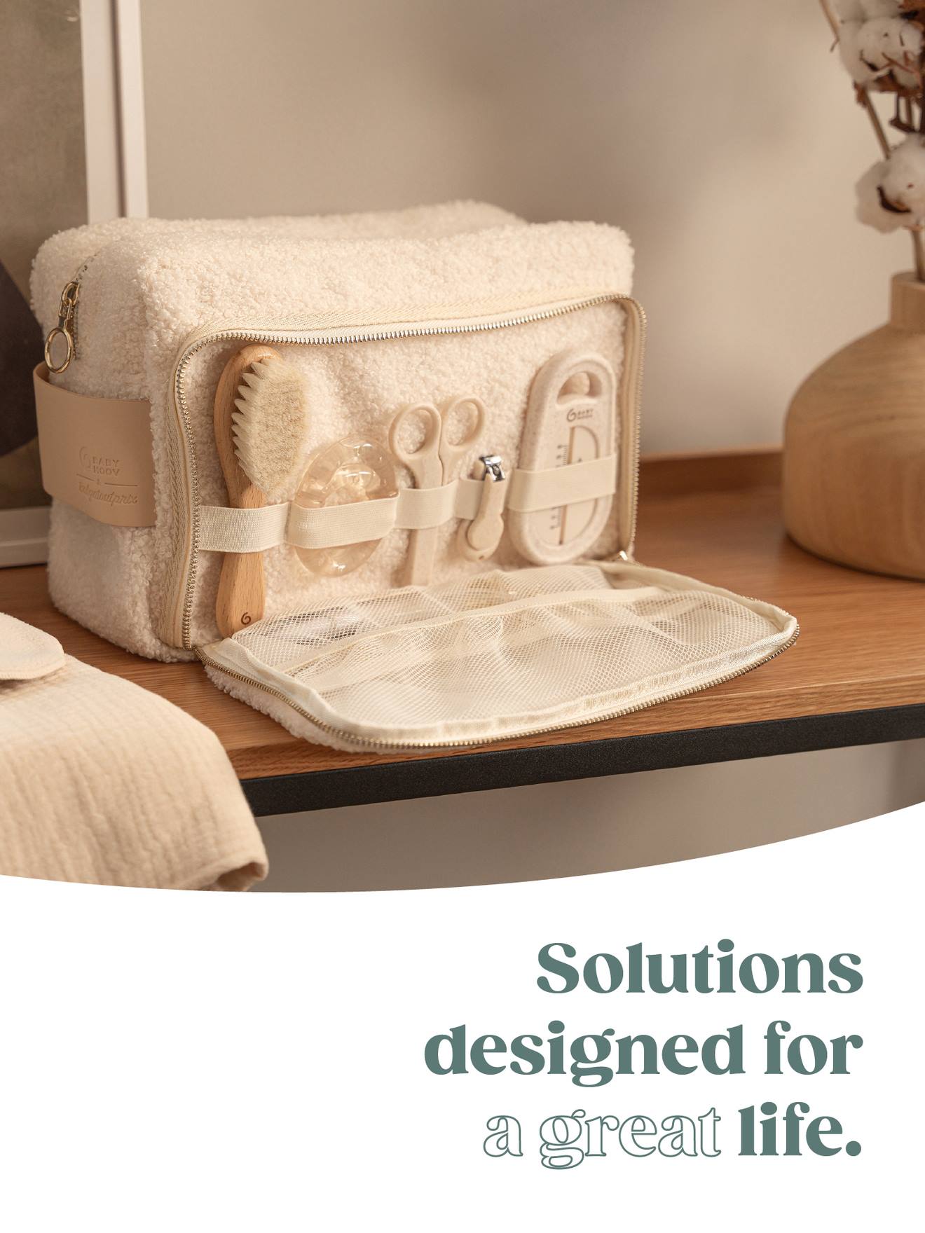Trousse de toilette Bébé Curl blanc (Babymoov) - Couverture
