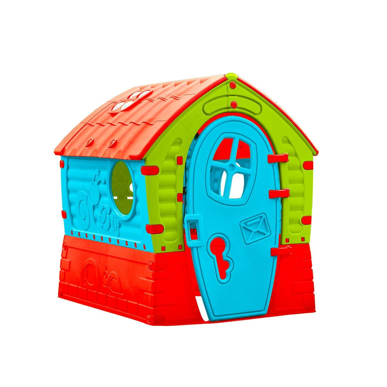 Maisonnette Cabane Dream House Plastique Bleu - Rouge - Vert