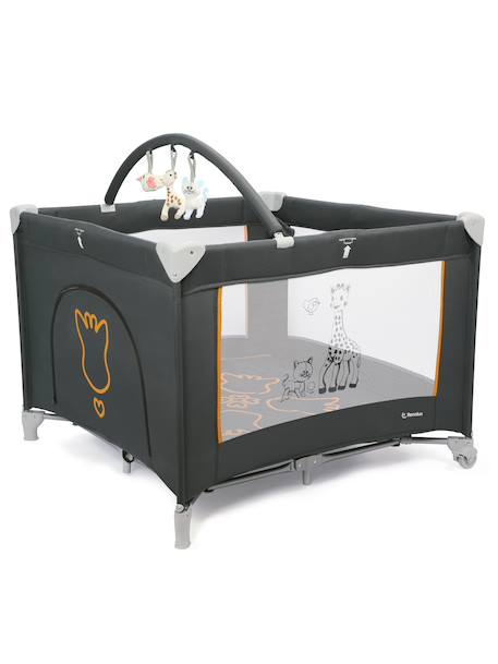 Renolux - Parc filet Prism Sophie la Girafe - Sunrise - Gris foncé