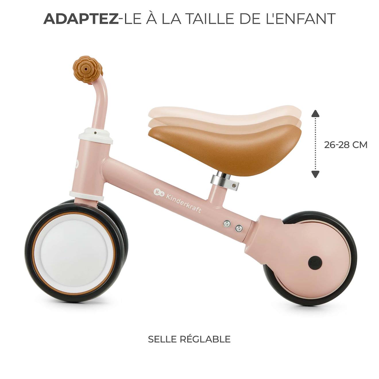 Draisienne Pour Enfants - Vélo D'équilibre 18 Mois À 3 Ans Rose (Kinderkraft) - Image 2