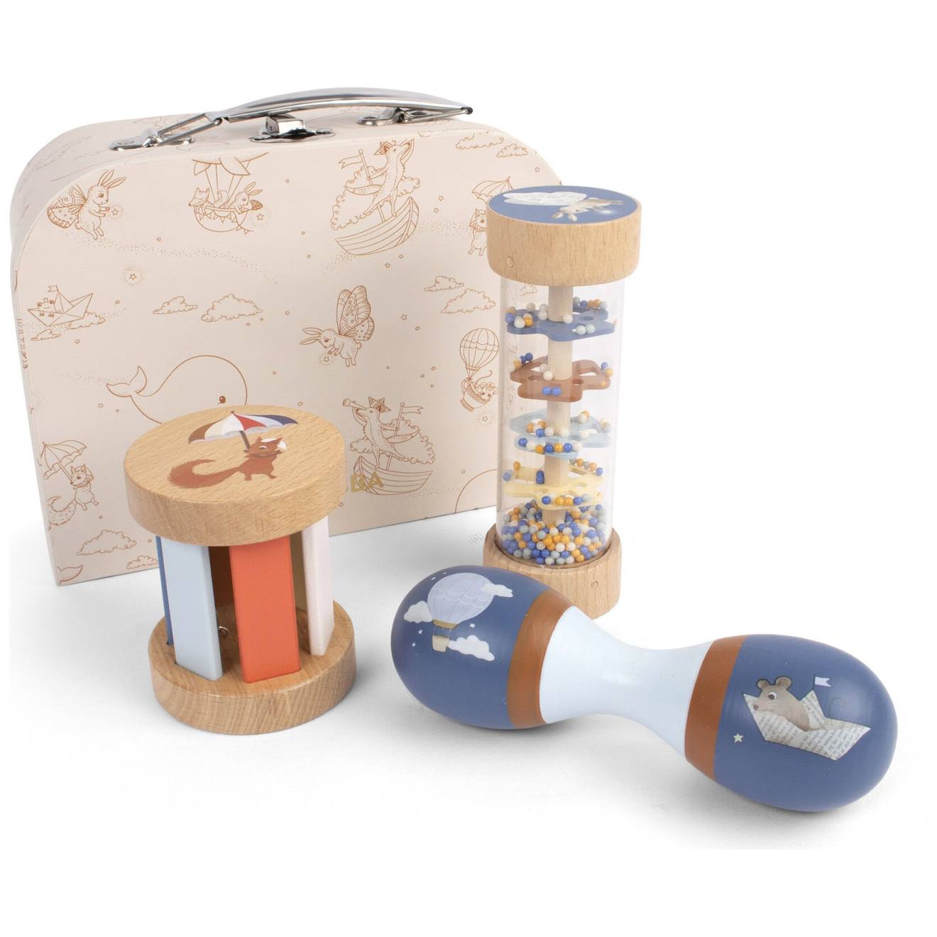 Valisette De Jeu Bleu, Gris, Marron