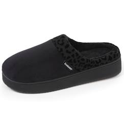 -Chaussons mules velours ultra doux, compensées