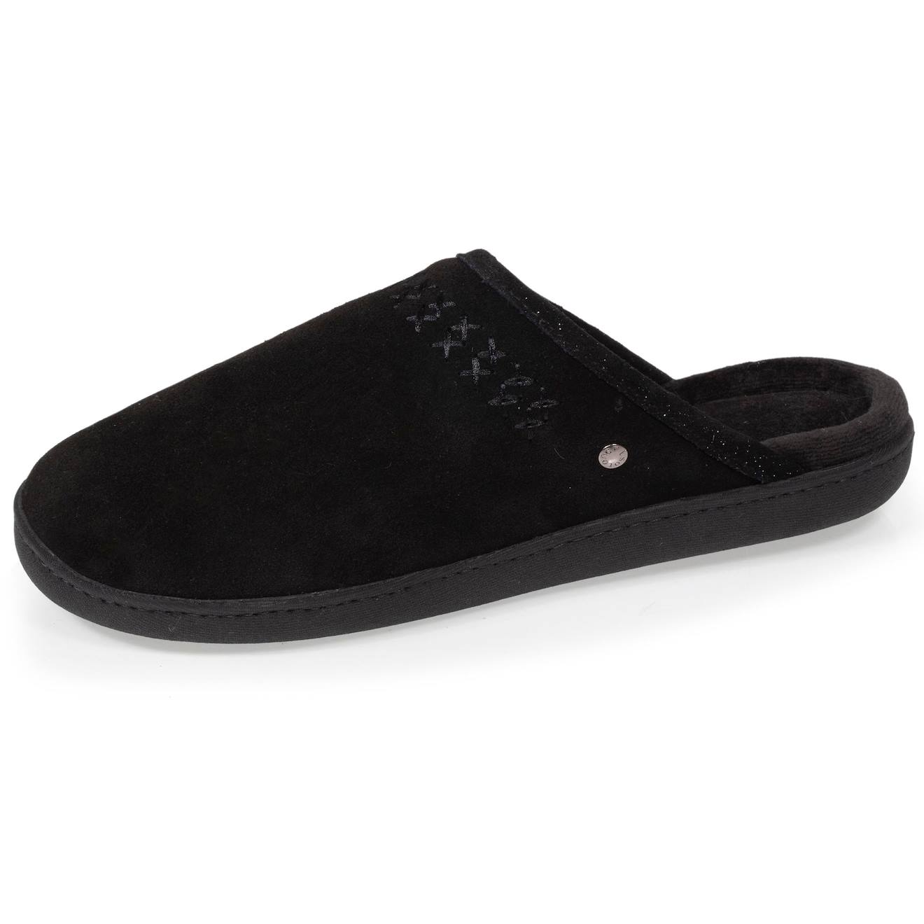 Chaussons Mules Ultra Confortables Et Lgres En Coton Biologique Et Semelle Mmoire De Forme Noir 35 €
