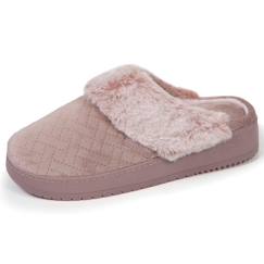 Vêtements de grossesse-Chaussons-Chaussons mules velours ultra doux, talon 3,7 cm