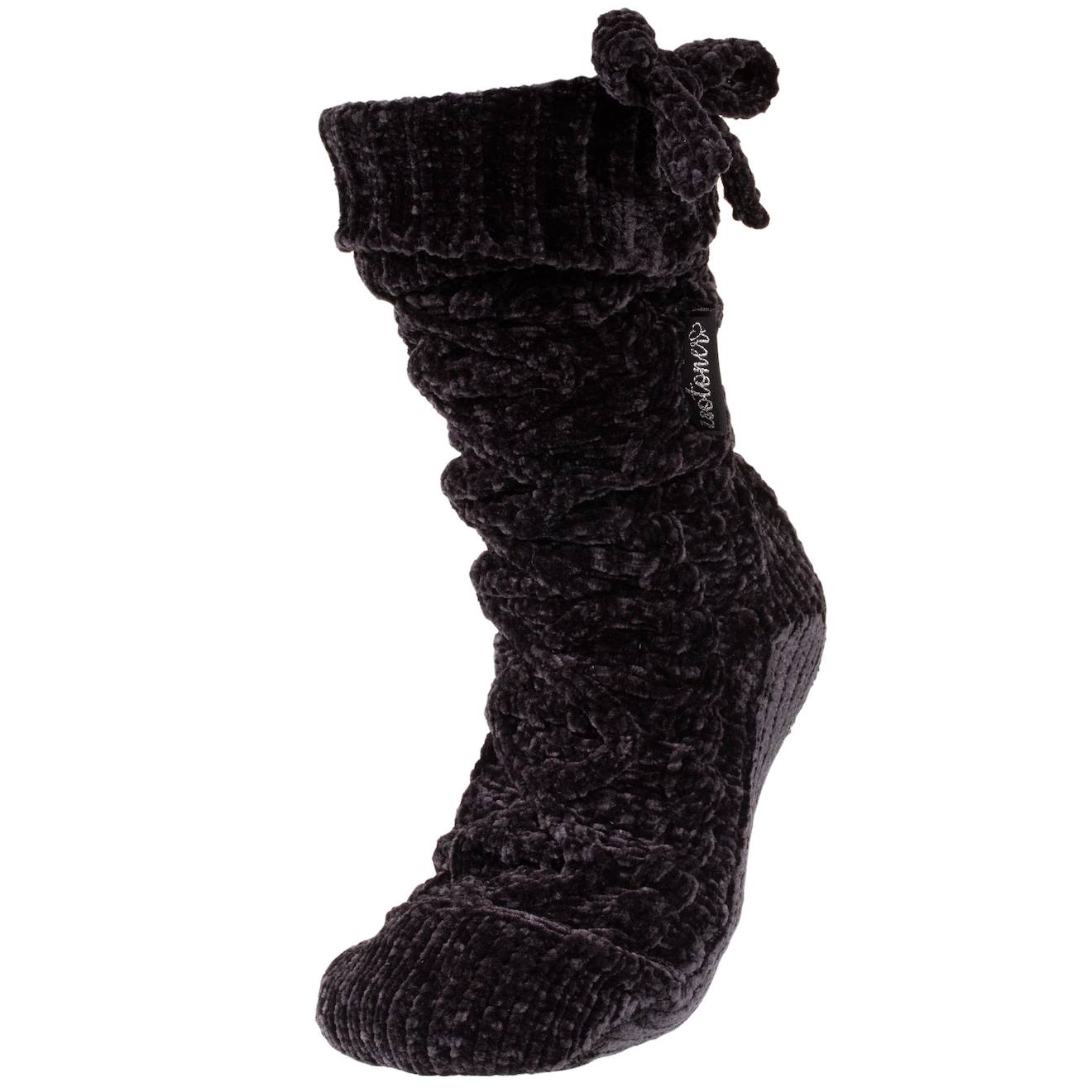 Chaussettes Dintrieur En Maille Chenille Torsade - Fourres Noir 13 €