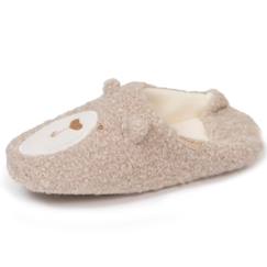 -Chaussons mules sherpa, semelle antidérapante